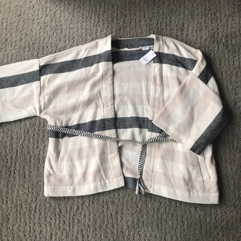 Kimono style belted cardigan